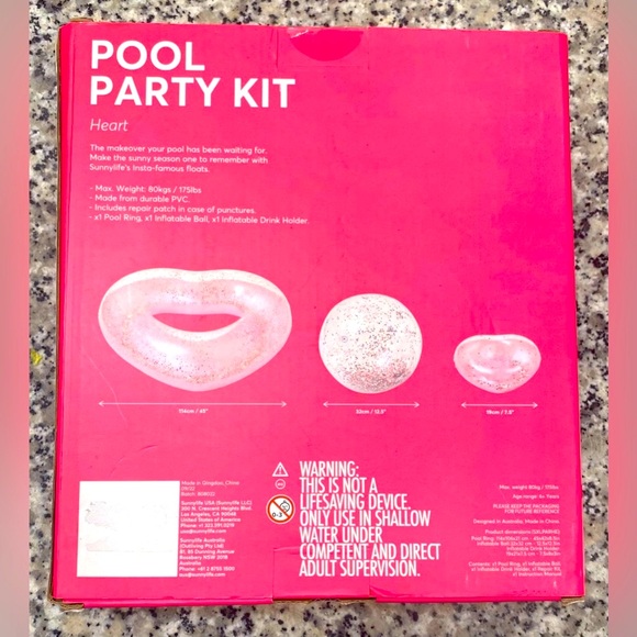 Hearts Pool Inflatable Party Kit - Picture 10 of 11